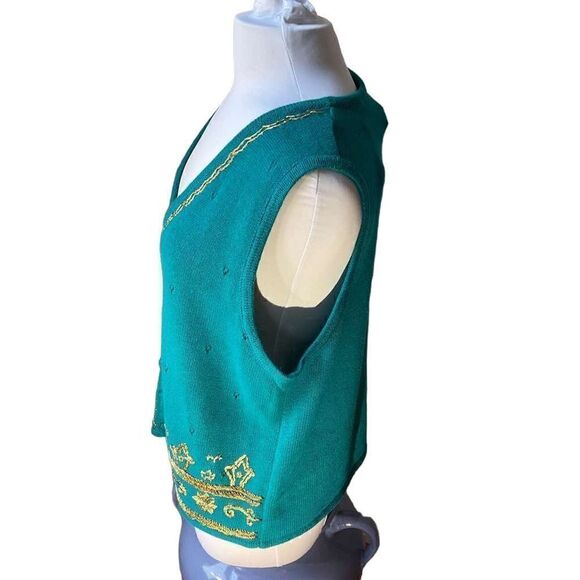 Vintage deadstock oversized embroidered vest. L. Grandmacore, 80’s, - Picture 3 of 7